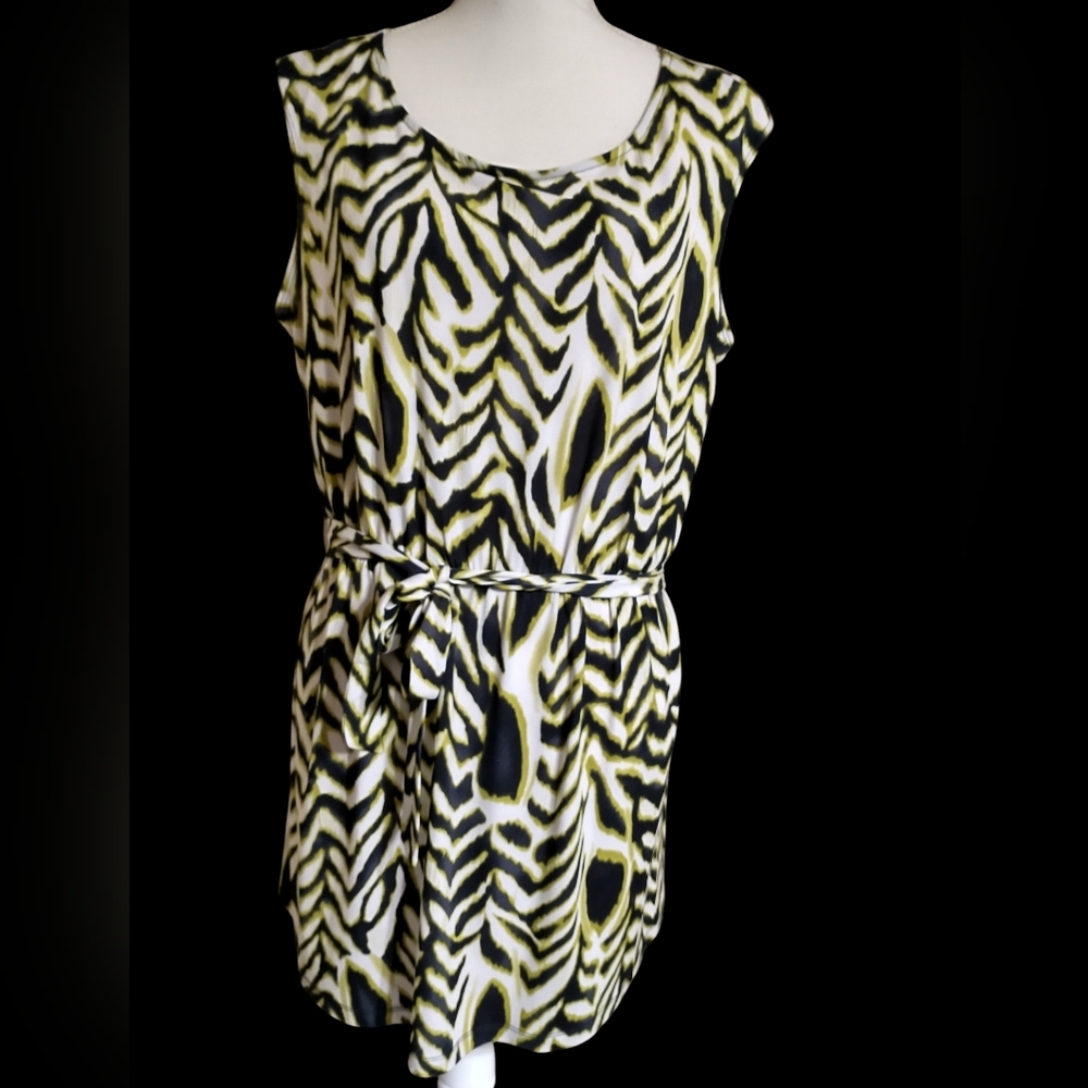 Zebra Print Sleeveless Tunic